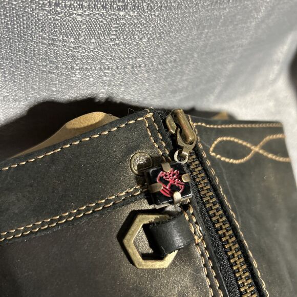 Women’s Timberland Boots Size US size 8 Knee High Ring Details Leather Gold - Picture 12 of 16